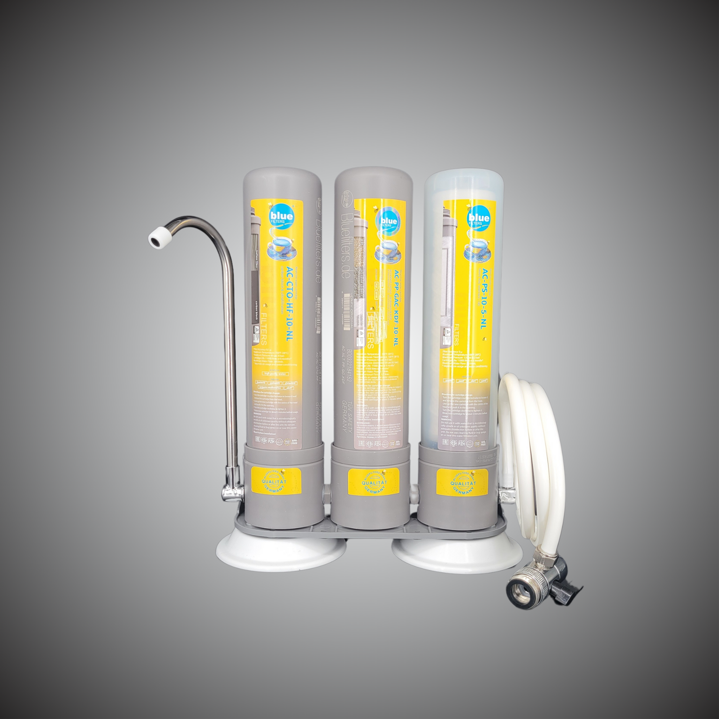 Bluefilters - 坐枱式三濾芯組合濾水器 (適合一般屋苑使用)